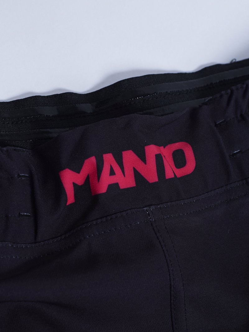 MANTO leopard FIGHT SHORTS-black